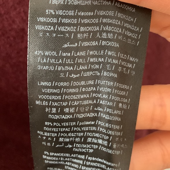 Marciano (Guess) Women’s oversized maroon wool blend tie-waist coat in XS - Picture 6 of 8